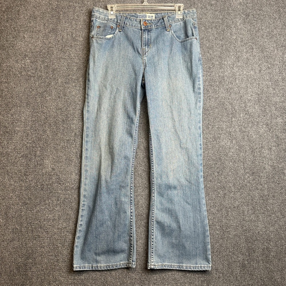 Signature by Levi Strauss Co Low Rise Bootcut Womens 10 Short Blue Jeans Y2K - Picture 1 of 14
